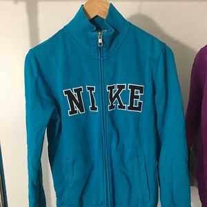 Nike Blue Zip Up Turtleneck Sweatshirt